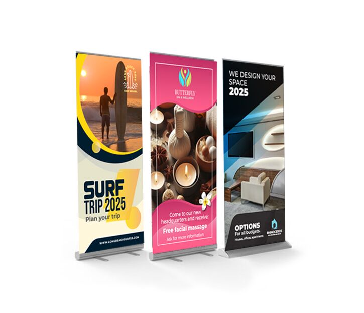 Personalized retractable banner for business branding and marketing