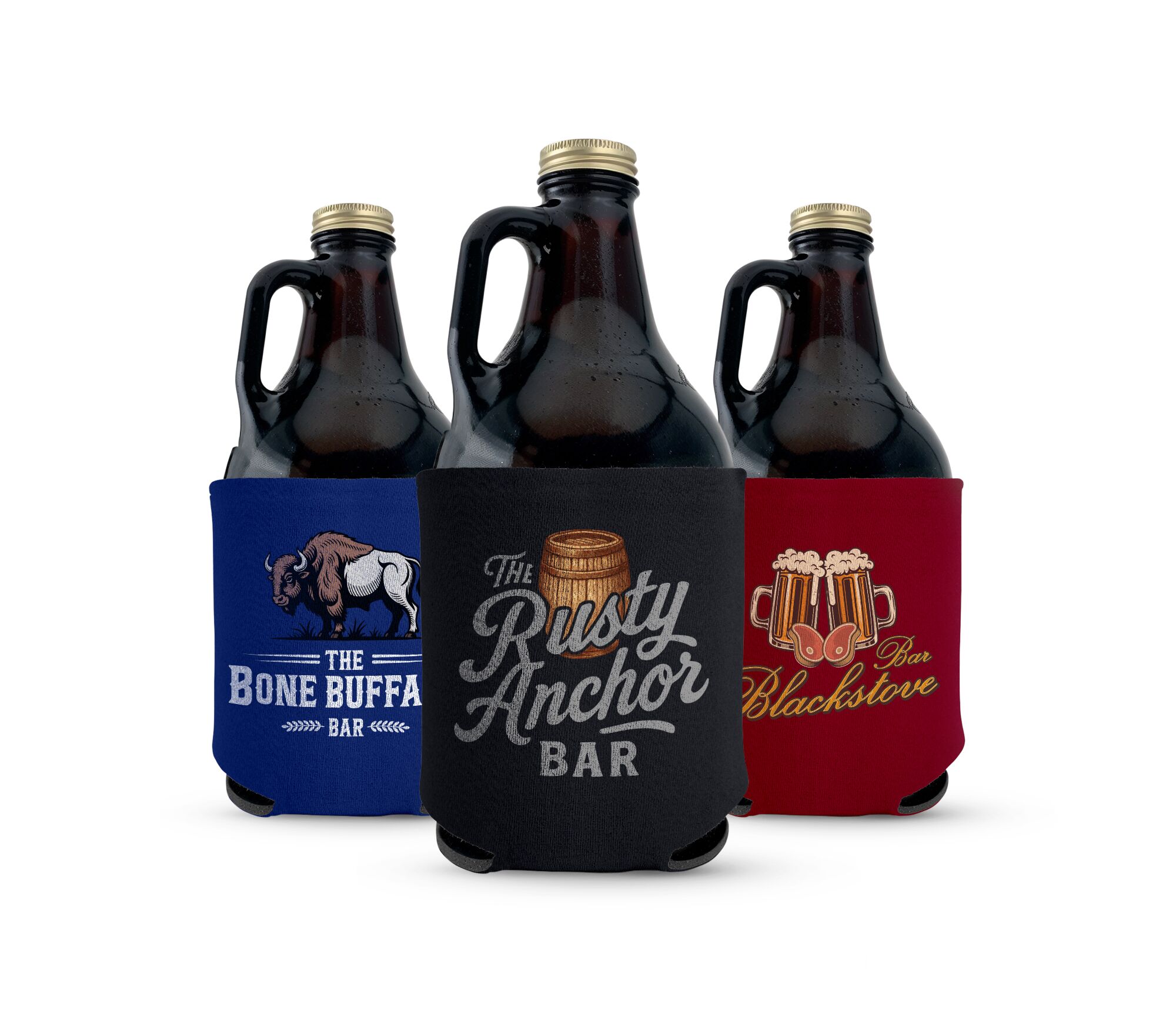 custom growler coolies